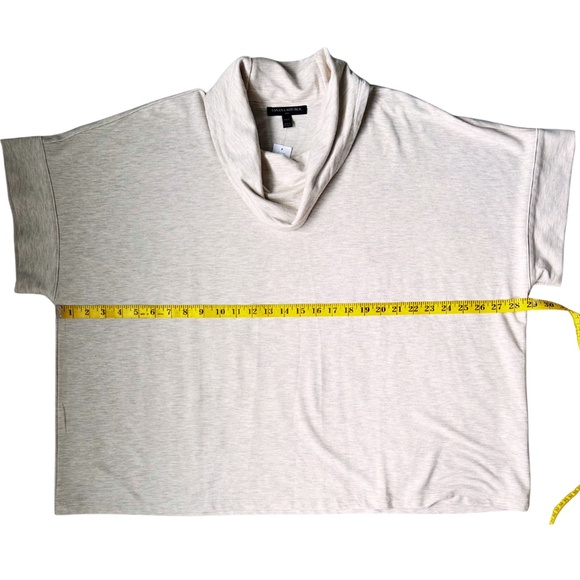 Fall Pullover Sweater Loungewear Sz XS/S Cowl Neck Dolman Sleeve Top Beige - Picture 5 of 7